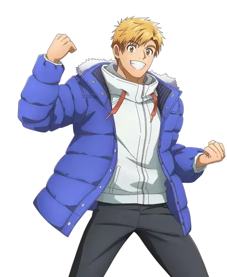 Tsukasa Akeuraji con abrigo