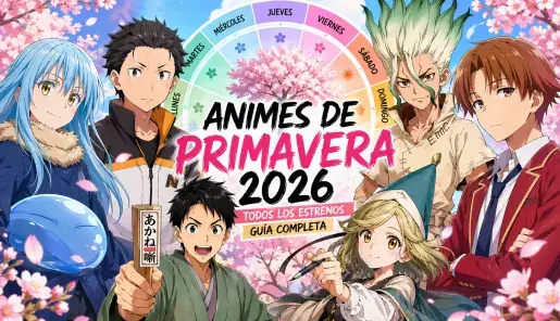 Animes de Primavera 2026 – Calendario por día de emisión